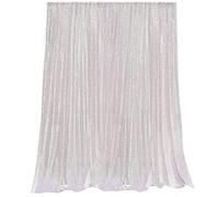 HMQIANG Sfondo bianco iridescente con paillettes, 1,5 x 1,8 m, tende con sequenza glitterata per feste di nozze fotografia sfondo arredamento