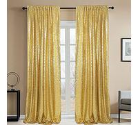 HMQIANG Sfondo con paillettes dorate, 60 x 2,4 m, 2 pannelli, sfondi scintillanti, per feste, matrimoni, baby shower, decorazioni