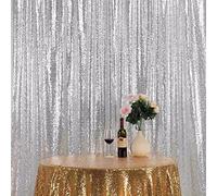 HMQIANG - Tende da fondale per fotografia, con paillettes, 1 pannello, 1 pannello per feste di nozze e tessuto luccicante