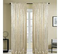 HMQIANG - Tende da fondale per fotografia, con paillettes, 5 x 2 m, 2 pannelli per feste di nozze luccicanti in tessuto