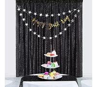 HMQIANG - Tende da sfondo per fotografia, 1 pannello, 10 x 15 m, colore nero, per feste e matrimoni