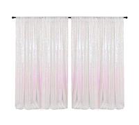 HMQIANG Tende iridescenti con lustrini iridescenti, 2 pannelli, sfondi scintillanti, per feste e baby shower, 1,2 m x 2,4 m