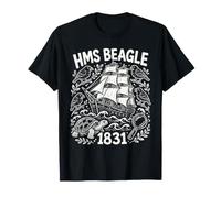 HMS Beagle 1831 Storia della Nave Alta Darwin Voyage Maglietta