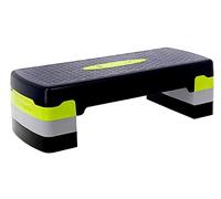 HMS Crossfit Fitness Stepper per Aerobica, Esercizi in casa, Allenamento Cardio, Stepper Regolabile (con Tre Livelli di Regolazione dell'altezza), Colore Verde-Grigio, AS002, Lunghezza 67 cm