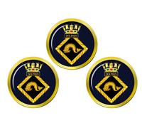 HMS Dolphin Marcatori Palla Da Golf Royal Navy, 3 Pz, Oro, Brasso