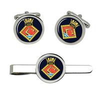 HMS Fisgard Gemelli e Fermacravatta Royal Navy Colore Argento