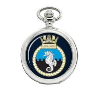 HMS Leeds Castle Orologio Da Tasca Royal Navy Ravel Quarzo Cassa Cromata Argento