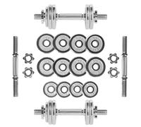 HMS Peso cromati da 15 kg con valigetta fitness