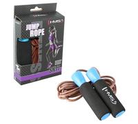 HMS SK17 - Corda per saltare in pelle con pesi, 2 x 125 g, 270 cm, lunghezza regolabile