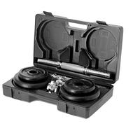 HMS Sports coppia manubrio corto da 20 kg con valigetta