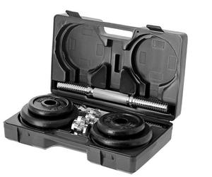 HMS Sports coppia manubrio corto da 20 kg con valigetta