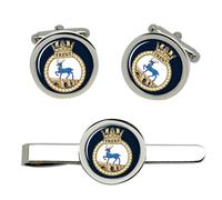 Hms Trent, Reale Blu Scuro Gemelli E Fermacravatta Set