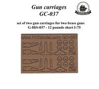 HMS Victory 1:75 - Pistole in ottone e carrozze in legno per ponti superiori