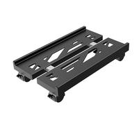 Hmseng Supporto pc Fisso, Supporto per PC case con rotelle Bloccabili Dimensione regolabile, Adatto alla maggior parte dei computer- Nero