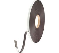 HMT 1 Rotolo - Nastro magnetico con controparte, autoadesivo 12,7 mm D - Adesivo standard, ferrite, nero