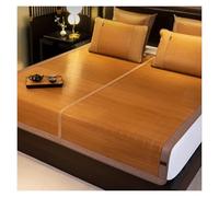 HMTBQT Tappetino Dormire Estivo da Letto in Bambù,Materasso Raffreddamento Pastiglie Fredde Pieghevole,Cooling Bed Mat Stuoia di Rattan con Federa,Traspirante Coprimaterasso per Casa(180x200cm)