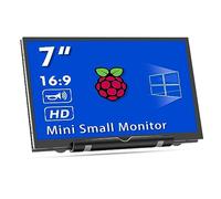 HMTECH Schermo Raspberry Pi da 7", 800 x 480 HDMI, piccolo monitor con doppio altoparlante, display LCD per Raspberry Pi 4/3/2/Zero/B/B+ Win11/10/8/7 (senza touch)