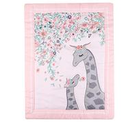 HMtideby Coperta in pile per neonati e bambini con giraffa rosa, per lettino e culla, per ragazzi e ragazze, per camera dei bambini, 84x107cm, adatta per tutte le stagioni