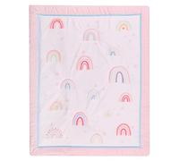 HMtideby Coperta per bambini e neonati, trapunta per lettino e culla, per bambini e bambine, 84 x 107 cm, rosa arcobaleno
