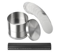 HMWOKPOT Set di Setacci Professionali per La Classificazione dei Diamanti Disponibili (Diametro 48/65/80 Mm) Setaccio per La Classificazione delle Pietre Preziose in Acciaio Inossidabile,80mm Large