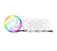 HMYC - Anelli luminosi a LED per altoparlanti auto, 4 pezzi, 15,2 cm, luce interna per altoparlanti delle porte, colore da sogno, decorazione coassiale universale, lampada dinamica per altoparlanti e