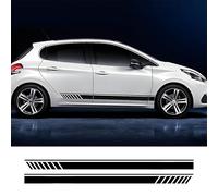 HMYOUXUAN 2 Pezzi Adesivo a Strisce per Auto per Suzuki Swift VI 2020-2023, Adesivo Grafico a Strisce da Corsa Sportiva, Gonna Laterale Fai-da-Te Adesivo, Nero