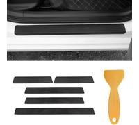 HMYOUXUAN 5 Pezzi Piastre di Protezione della Copertura soglia battitacco Auto per Dacia Duster 3 2024 2025 Fibra di CarbonioBattitacco per Auto, Accessori Decorativi Lo Styling