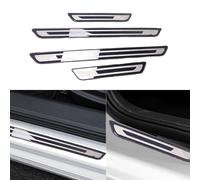 HMYOUXUAN Battitacco per Auto per Toyota C-HR I 2017-2024 Protezione del davanzale della portiera dell'auto, Protezione Plates Anti-Graffio Scuff Adesivi Decorativi Accessori, 4 Pezzi
