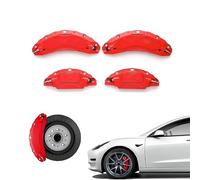 HMYOUXUAN Copripinza per Auto per Landrover Range Rover Evoque 2012-2017, Copertura per Pinza Freno Auto, 4 Pezzi Copri Pinza Freno a Disco per Auto Anteriore in Lega di Alluminio Sostituzione,Red