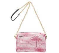 HMZXZ Acquerello Palme Tropicali Borse A Tracolla per Le Donne Borse In Pelle Piccole Borse A Tracolla Tracolla Astratto Estate