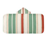 HMZXZ Asciugamano da bagno con cappuccio per bambini e bambine, motivo a righe intrecciate, asciugamano da bagno con cappuccio, linea etnica, asciugamano da piscina con cappuccio, 127 x 60 cm