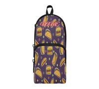 HMZXZ Astuccio personalizzato colorato fast food, astuccio per ragazze, ragazzi e bambini, astuccio personalizzato per hamburger e cancelleria per la scuola