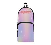 HMZXZ Astuccio personalizzato con cielo arcobaleno e stelle, astuccio per ragazze, ragazzi e bambini, astuccio per matite e cancelleria per la scuola