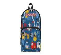 HMZXZ Astuccio personalizzato per auto, astuccio per matite per ragazze, ragazzi e bambini, personalizzabile, colorato, con auto e autobus, organizer per cancelleria per la scuola