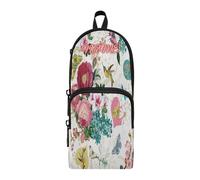 HMZXZ Astuccio personalizzato per la primavera e l'estate, con cuori e fiori, astuccio per ragazze e ragazzi, astuccio personalizzato per San Valentino, cancelleria e cancelleria per la scuola