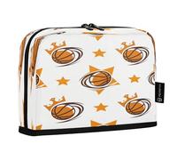 HMZXZ Astuccio portamatite a forma di palla da basket, grande capacità, per ragazzi e ragazze, multistrato, portapenne, organizer per cancelleria, per scuola e ufficio