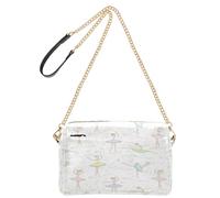 HMZXZ Ballerine danzanti Note Borse a tracolla per le donne Borse in pelle Piccole Borse a tracolla Danzatrice