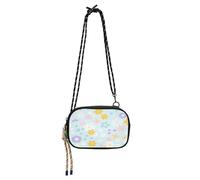 HMZXZ Borsa a tracolla Sugar Cute Colorful Flowers, piccola borsa a mano con tracolla regolabile, primavera BlueFanny Pack Sling Backpack Hobo borsa per donne uomini viaggio lavoro
