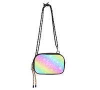 HMZXZ Borsa a tracolla Sugar Galaxy Rainbow Glitter Star, piccola borsa a mano con cinturino regolabile, ColorfulFanny Pack Sling Backpack Hobo borsa per donne uomini viaggi lavoro