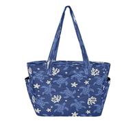 HMZXZ Borsa tote da donna con tartaruga marina, grande capacità, con manico superiore, borsa a tracolla per lavoro, viaggi, palestra, stella blu