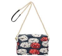 HMZXZ Borse a tracolla con dadi bianchi rossi per donne borse in pelle piccole borse a tracolla vintage