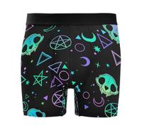 HMZXZ Boxer da uomo con simboli magici, teschi, biancheria intima traspirante con tasca frontale con tasca S-XXL Day Of The Dead, Multi, L