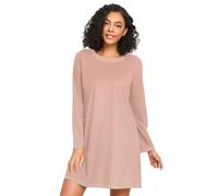 HMZXZ Camicia da notte da donna, a maniche lunghe, da notte, con stelle colorate, colore corallo, Multi, 3XL