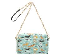 HMZXZ Carino Cani Crossbody Borse per le Donne Borse in Pelle Piccole Borse a Tracolla Tracolla Ossa Zampe