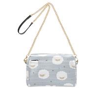 HMZXZ Carino Pet Agnello Crossbody Borse per le Donne Borse in Pelle Piccole Borse a Tracolla Tracolla Stelle Pecore