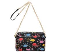 HMZXZ Colore Mano Doodle Modello Crossbody Borse per le Donne Borse In Pelle Piccole Borse A Tracolla Pittura