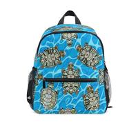 HMZXZ Mini zaino per bambini per ragazze ragazzi tartaruga oceanica zaini per bambini zaino spiaggia scuola, Multi, S