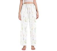 HMZXZ Pantaloni da pigiama da donna PJs Bottoms Ballerine da ballo Note per le donne Gamba larga Pantaloni Loungewear Dancer, Multi, XL