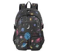 HMZXZ Space Stars Planet Moon zaino da viaggio borsa per computer portatile borsa robusta borsa per la scuola Galaxy Solar System College Bookbag 14 pollici