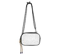 HMZXZ StarFanny - Borsa a tracolla con stelle argentate, piccola borsa a mano con tracolla regolabile, zaino hobo per donne e uomini, viaggi e lavoro